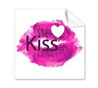 DIYthinker San Valentino Rosa Lip-Forma-Based Immagine Bacio con Cuore Illustrazione del Modello Occhiali Panno Panno di Pulizia dello Schermo del Telefono 5pcs Cleaner