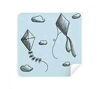 DIYthinker Semplice Dipinto a Geometria della Mano Kite Modello Occhiali Panno di Pulizia dello Schermo del Telefono Cleaner Tessuto della Pelle Scamosciata 2 Pezzi