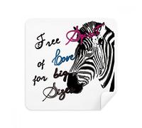 DIYthinker Semplice Zebra Immagine Animale della Lettera Occhiali Panno di Pulizia dello Schermo del Telefono Cleaner Tessuto della Pelle Scamosciata 2 Pezzi