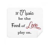 DIYthinker Shakespeare la Musica è Il Cibo dell'amore Screen Phone Cleaner Occhiali Panno di Pulizia 2 Pezzi Tessuto della Pelle Scamosciata