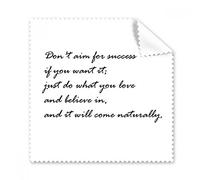 DIYthinker Slogan Non puntare per Il Successo se Lo Vuoi; Basta Fare Quello Che L'Amore e Credere e arriverà 5Pcs Naturalmente Occhiali Panno di Pulizia del Panno dello Schermo del Telefono Cleaner
