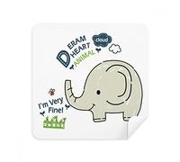DIYthinker Sogno Nube Grigio Elefante Animale Occhiali Panno di Pulizia dello Schermo del Telefono Cleaner Tessuto della Pelle Scamosciata 2 Pezzi