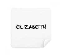 DIYthinker Speciale Scrittura a Mano Inglese Nome Elizabeth Occhiali Panno di Pulizia dello Schermo del Telefono Cleaner Tessuto della Pelle Scamosciata 2 Pezzi