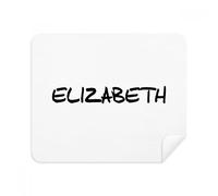 DIYthinker Speciale Scrittura a Mano Inglese Nome Elizabeth Screen del Telefono Cleaner Occhiali Panno di Pulizia 2 Pezzi in Tessuto Scamosciato