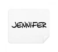 DIYthinker Speciale Scrittura a Mano Inglese Nome Jennifer Screen del Telefono Cleaner Occhiali Panno di Pulizia 2 Pezzi in Tessuto Scamosciato