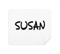 DIYthinker Speciale Scrittura a Mano Inglese Nome Susan Screen del Telefono Cleaner Occhiali Panno di Pulizia 2 Pezzi in Tessuto Scamosciato