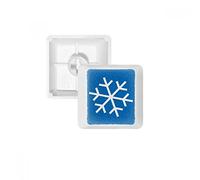 DIYthinker Sport Invernale Fiocco di Neve Blu Silhouette PBT Copritasti con Apertura per Tastiera Meccanica Bianco OEM Nessun Simbolo Stampa R3
