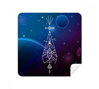 DIYthinker Starry Sky Totem Geometria Alien Occhiali Panno di Pulizia dello Schermo del Telefono Cleaner Tessuto della Pelle Scamosciata 2 Pezzi