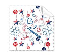 DIYthinker Stati Uniti d'America America del Candy Fiore di Amore della Stella Parola Cuore Illustrazione Modello Occhiali Panno Panno di Pulizia dello Schermo del Telefono 5pcs Cleaner