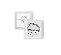 DIYthinker Tempo piovoso a Mano Modello Dipinto PBT Copritasti con Apertura per Tastiera Meccanica Bianco OEM Nessuna marcatura Stampa R2