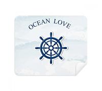 DIYthinker Timone Ocean Love Sea Vela Blu Screen Phone Cleaner Occhiali Panno di Pulizia 2 Pezzi in Tessuto Scamosciato