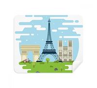 DIYthinker Torre Eiffel France Limite dello Schermo del Telefono Illustrazione Cleaner Occhiali Panno di Pulizia 2 Pezzi in Tessuto Scamosciato