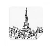 DIYthinker Torre Eiffel Piazza Francia Parigi Occhiali Panno di Pulizia dello Schermo del Telefono Cleaner Tessuto della Pelle Scamosciata 2 Pezzi