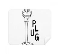 DIYthinker Tre Fori Linea Plug Disegno a Mano Cleaner Screen Phone Occhiali Panno di Pulizia 2 Pezzi Tessuto della Pelle Scamosciata