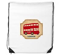 DIYthinker UK London Autobus a Due Piani di Bollo dello Zaino Drawstring Shopping Sport Sacchetti Regalo