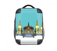 DIYthinker Unito Golden Temple Santuario Illustrazione Hard Case Tracolla Zaino Regalo dei Bambini 15"