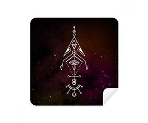 DIYthinker Universo Geometria Alien Totem Occhiali Panno di Pulizia dello Schermo del Telefono Cleaner Tessuto della Pelle Scamosciata 2 Pezzi