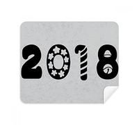 DIYthinker Vacanza Font 2018 Felice Anno Nuovo Telefono di Schermo Cleaner Occhiali Panno di Pulizia 2 Pezzi in Tessuto Scamosciato