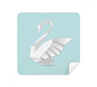 DIYthinker White Swan Astratta del Modello di Farfalla Occhiali Panno di Pulizia dello Schermo del Telefono Cleaner Tessuto della Pelle Scamosciata 2 Pezzi