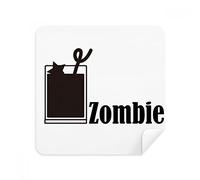 DIYthinker Zombie Cocktail con La Parola Zombie Panno Bicchieri di Pulizia dello Schermo del Telefono Cleaner Tessuto della Pelle Scamosciata 2 Pezzi