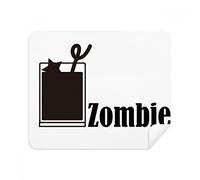 DIYthinker Zombie Cocktail con La Parola Zombie Schermo del Telefono Cleaner Occhiali Panno di Pulizia 2 Pezzi Tessuto della Pelle Scamosciata
