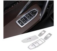 DIYUCAR Pannello di copertura in plastica ABS per sportelli e alzacristalli dell'auto, decorazione adesiva per B-M-W X1 U11 2023-2024, accessori interni (argento)