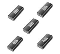 Diyuna Confezione da 5 adattatori per frizione USB C (US B C Female a Female), compatibili con Thunderbolt 5, 240 W di ricarica rapida, 80 Gbps, trasferimento dati da USB C a adattatore per iPhone