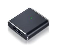 Diyuna USB C a Mag-S 3 Adattatore Magnetico 100W Convertitore Tipo C Femmina a Mag-S 3 T-Head, Ricarica Rapida PD Compatibile con MacBook Pro/Air M1 M2 M3 M4 (14"/16") Argento