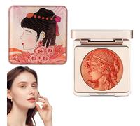 Diyxisk Blush Polvere, in Rilievo Blush in Polvere, L'ultimo Leggero Fard Viso, 6g Fard Illuminante Viso, Luminosità Naturale, Fard Waterproof, Trucco Viso a Lunga Tenuta (Arancia)