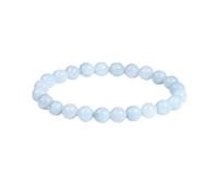 Diyxisk Bracciale Pietre Naturali, Bracciale Portafortuna Donna, Braccialetti Elastici, Bracciali con Pietre Naturali, con Borsa di Stoffa, Il Miglior Regalo per Mamma e Moglie(Acquamarina)
