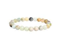 Diyxisk Bracciale Pietre Naturali, Bracciale Portafortuna Donna, Braccialetti Elastici, Bracciali con Pietre Naturali, con Borsa di Stoffa, Il Miglior Regalo per Mamma e Moglie(Verde Chiaro)