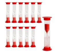Diyxisk Clessidra Bambini, 30 Pezzi Clessidra 1 Minuto, Clessidra Bomboniera, per L'Uso Quotidiano In Famiglia, per L'Insegnamento All'asilo e per i Giochi Genitori-Figli (Rosso)