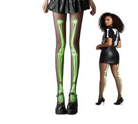 Diyxisk Collant Halloween Donna, Costume Halloween Donna Sexy, Paura Calze Scheletro Bambina, Calze Scheletro Bambina, Adatto per Mascherate, Accessori per Costumi, Carnevale (Stile B)