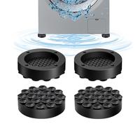 Diyxisk Piedini Antivibrazione Lavatrice, 4 Pezzi Piedini Lavatrice, Universale Ammortizzatori Lavatrice, Antiscivolo Supporto Lavatrice, per Stabilizzare Lavatrici e Asciugatrici (Nero)