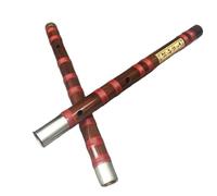 Dizi Kit Flauto Di Bambù Amaro In Rame Bianco A Doppio Inserto Corno Rosso Che Suona Lo Strumento Flauto Traverso Di Bambù(C Key)