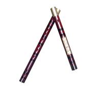 Dizi Kit Flauto In Corno Nero A Due Sezioni In Ottone A Doppio Inserto Strumento Per Flauto Orizzontale In Bambù Amaro Con Vernice Rossa(C Key)