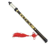 Dizi Kit Flauto Verticale Bawu In Bambù Viola Naturale Chiave F/G Strumento Popolare Intagliato Staccabile(G Key)