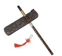 Dizi Kit Scatola Di Stoffa Per Flauto Di Bambù C/D/E/F/G Tono Flauto Di Bambù Amaro Dongxiao Principianti Che Suonano Il Flauto(C Key)