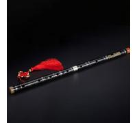 Dizi Kit Strumento Per Flauto Principiante Adulto Professionale Flauto Traverso In Bambù Amaro Spina Singola Rame Bianco(Black,D Key)