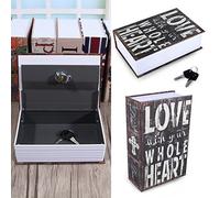 Dizionario Secret Cash Safe Box Bibbia Safe Storage Box con Chiave di Sicurezza Diversion Book Hidden Safe(LOVE type) Diversion Book Safe Other Living Appliances