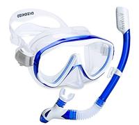 Dizokizo Set da snorkeling per adulti, maschera da snorkeling con vista panoramica, anti-perdite, anti-appannamento, cinghie regolabili, maschera subacquea per immersioni subacquee