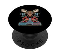 Dj Animale Moose Con Cuffie Musica PopSockets PopGrip Adesivo