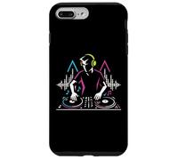 DJ at Turntables Electronic Music EDM Party Clubbing Graphic Custodia per iPhone 7 Plus/8 Plus