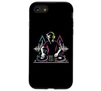 DJ at Turntables Electronic Music EDM Party Clubbing Graphic Custodia per iPhone SE (2020) / 7/8