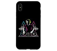 DJ at Turntables Electronic Music EDM Party Clubbing Graphic Custodia per iPhone XS Max