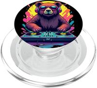 DJ Bear in stile pop art retrò PopSockets PopGrip per MagSafe