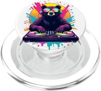 DJ Bear in stile pop art retrò PopSockets PopGrip per MagSafe