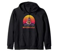 DJ Bitcoins Art Music Amante Design Blockchain batte Bitcoin Felpa con Cappuccio