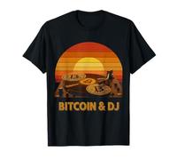 DJ Bitcoins Art Music Amante Design Blockchain batte Bitcoin Maglietta