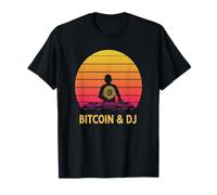 DJ Bitcoins Art Music Amante Design Blockchain batte Bitcoin Maglietta